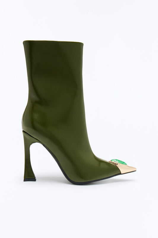 Stone Age Jewel Booties - Green