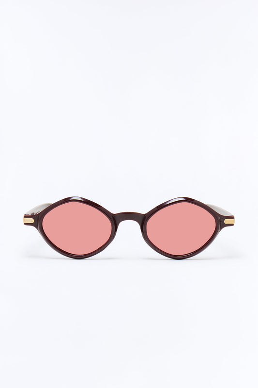 Eddy Round Sunglasses - Burgundy