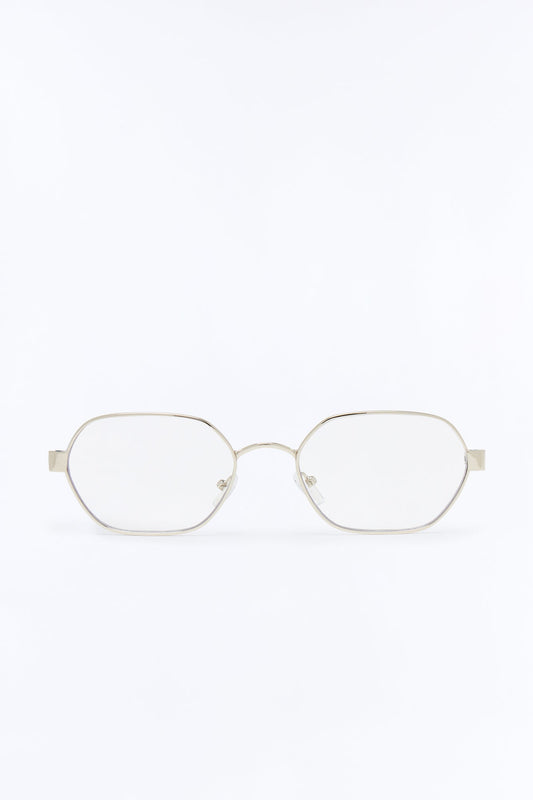 Up Front Square Glasses - Silver
