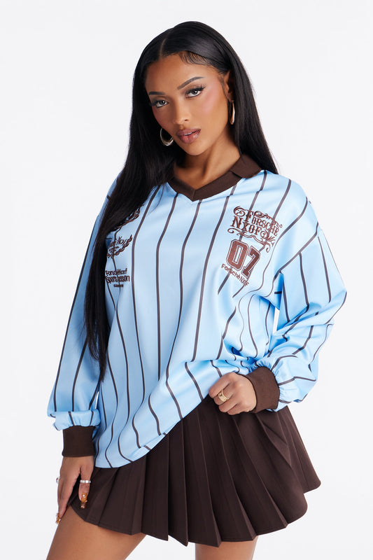 Fort Sports Pinstripe Jersey - Blue/combo