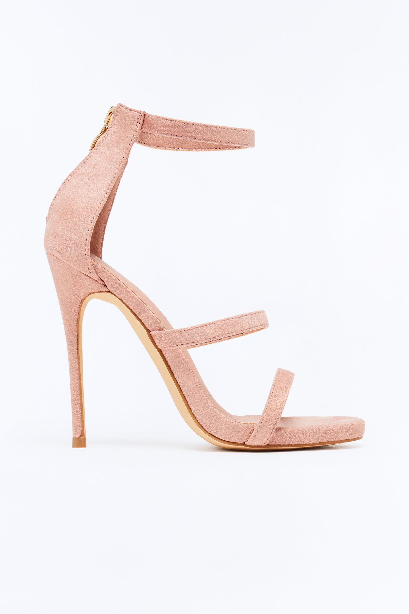 Rica Faux Suede Stiletto Heels - Blush