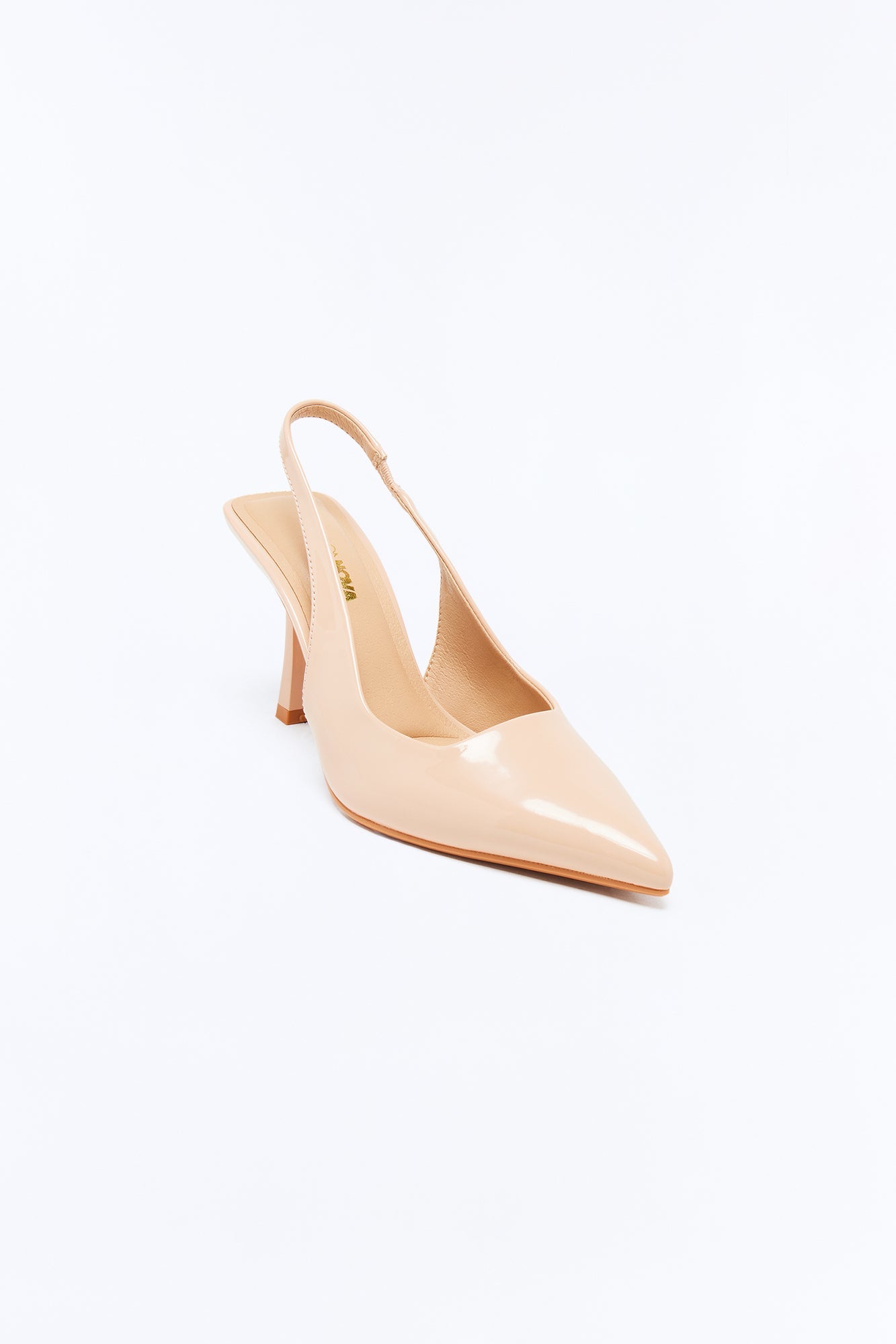 Bari Patent Slingback Pumps - Nude