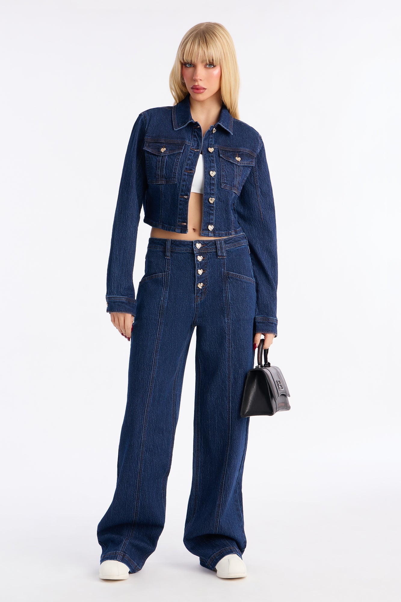 Lost In Love Stretch Straight Leg Jeans - Dark Wash