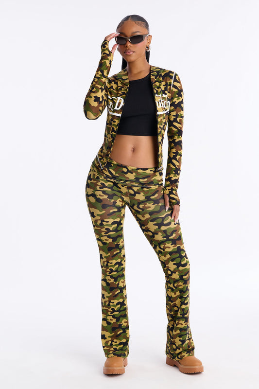 Von Dutch Camo Lounge Pant Set - Camouflage
