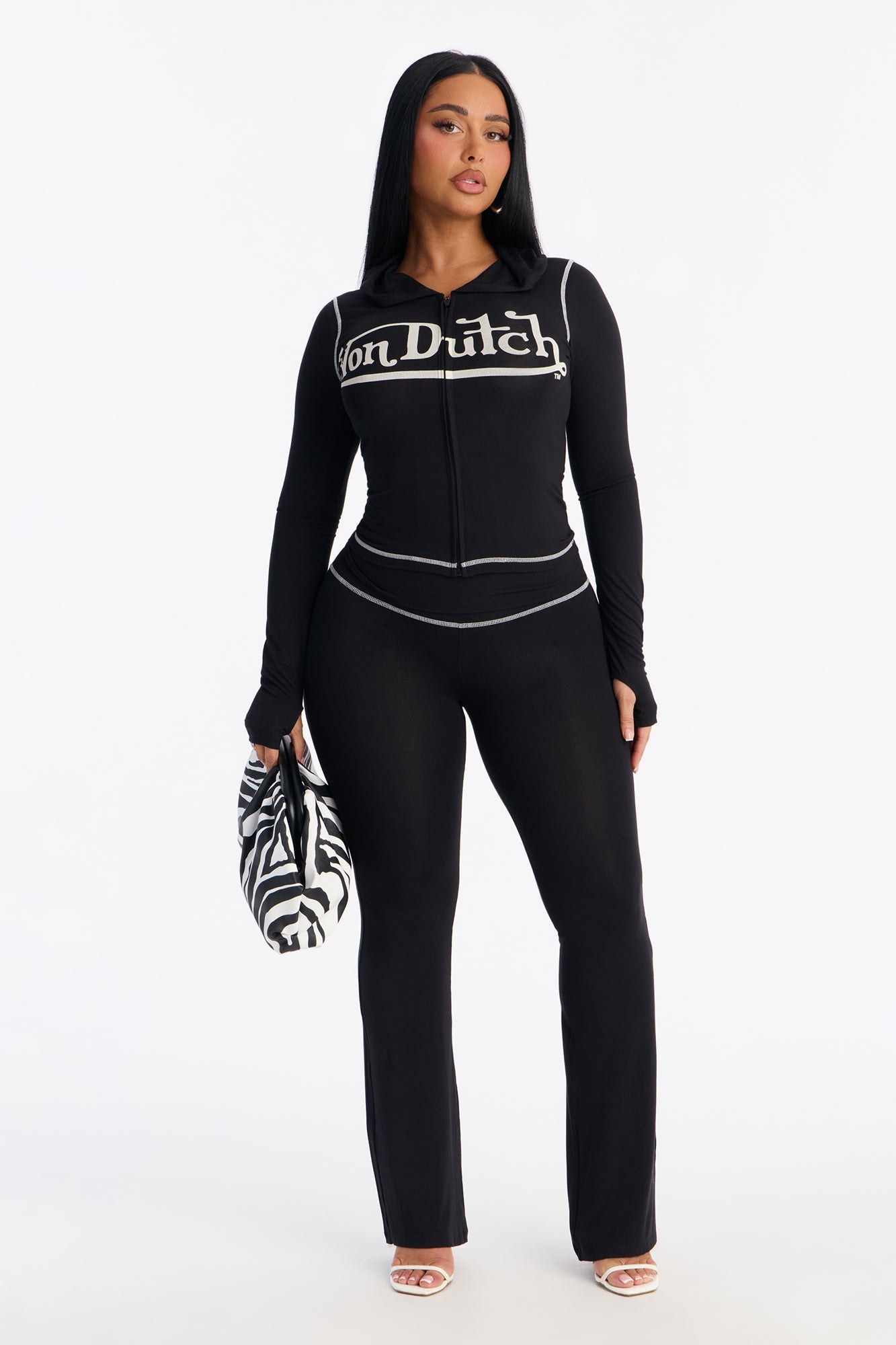 Von Dutch Keep It Cool Lounge Pant Set - Black