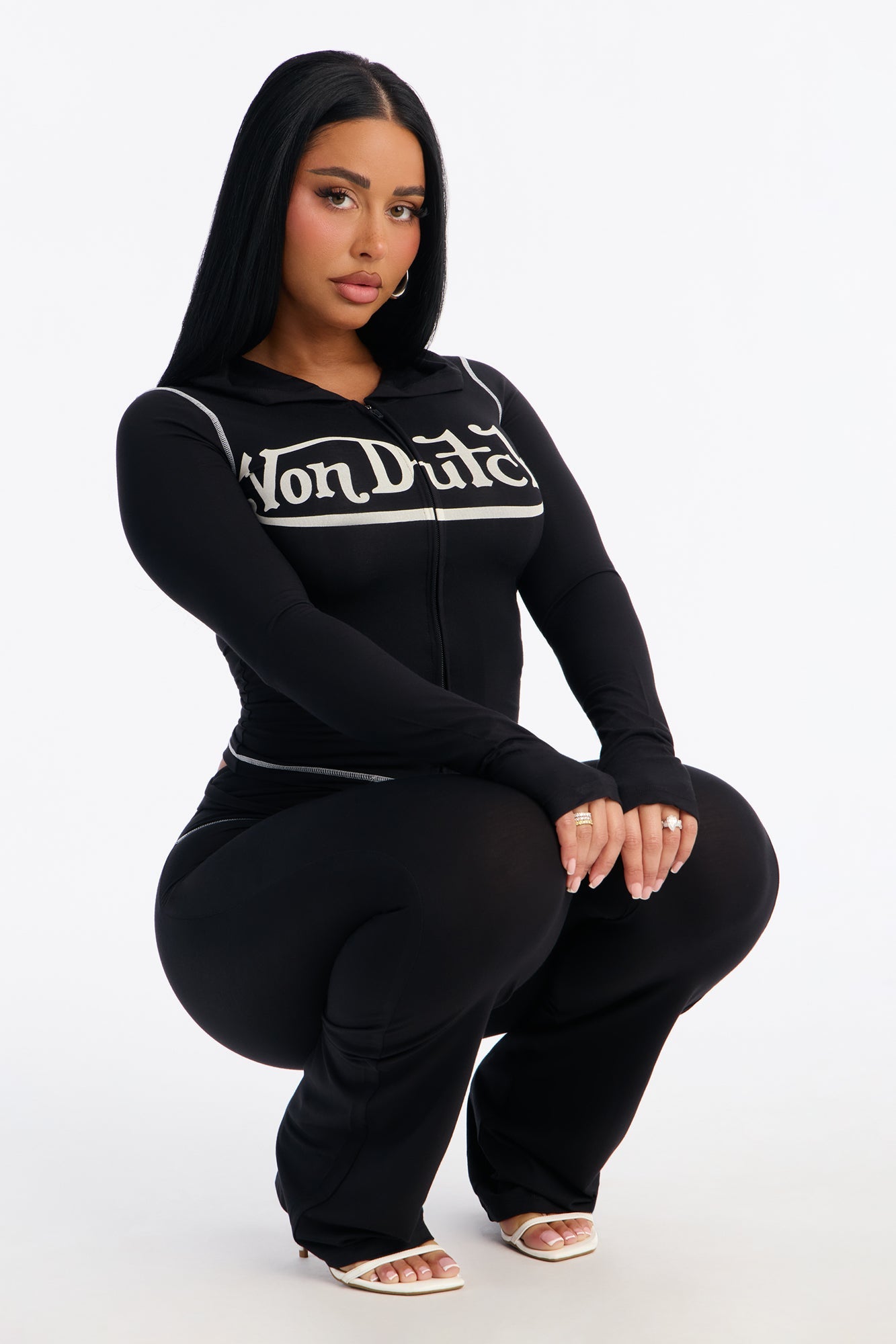 Von Dutch Keep It Cool Lounge Pant Set - Black