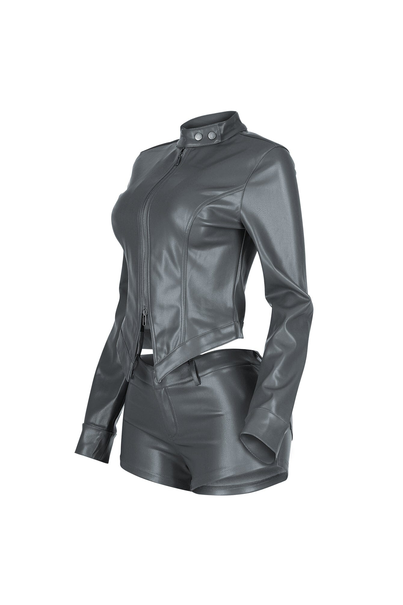 Dominance Duo PU Jacket & Shorts SET