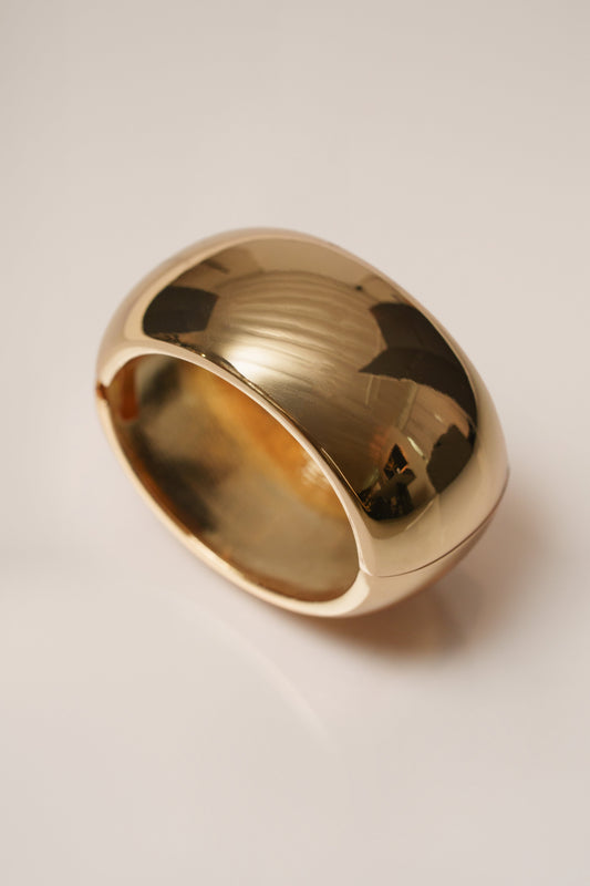 Gold Classic Shine Hinge Bracelet - ChicKloting