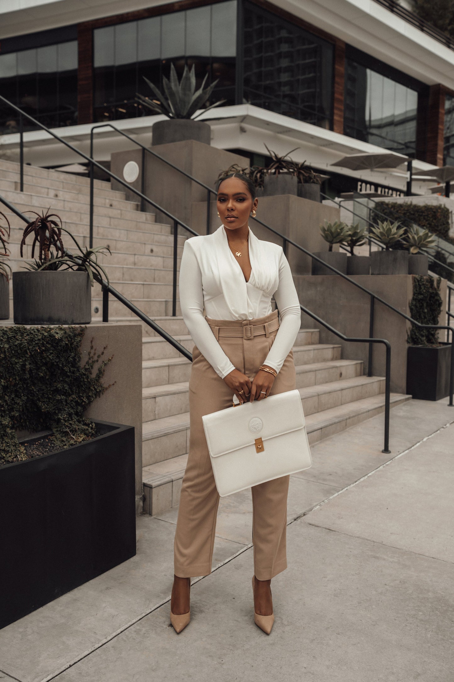 White Drape Corset Bodysuit