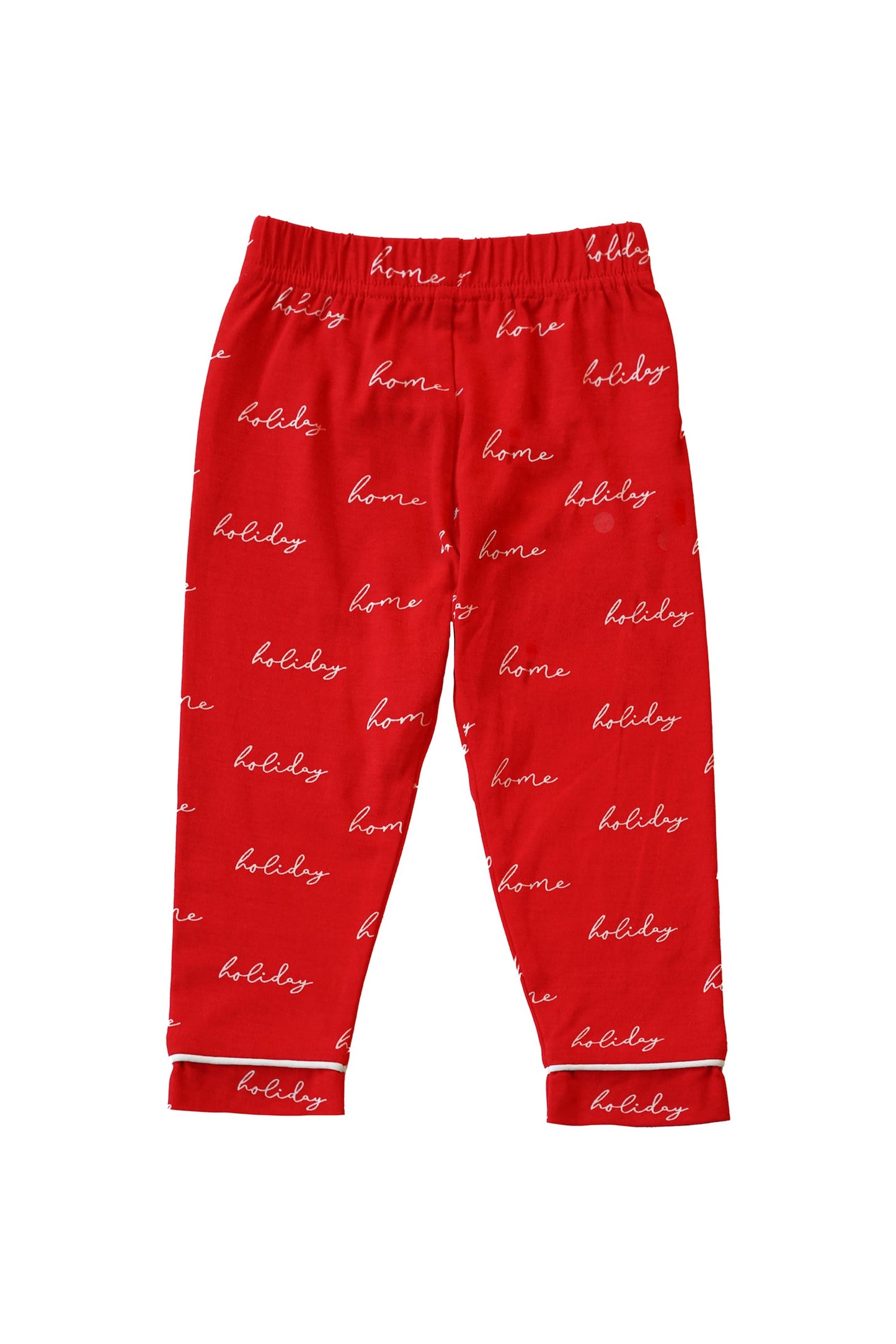 Red Home For The Holidays Kids Pajama Set
