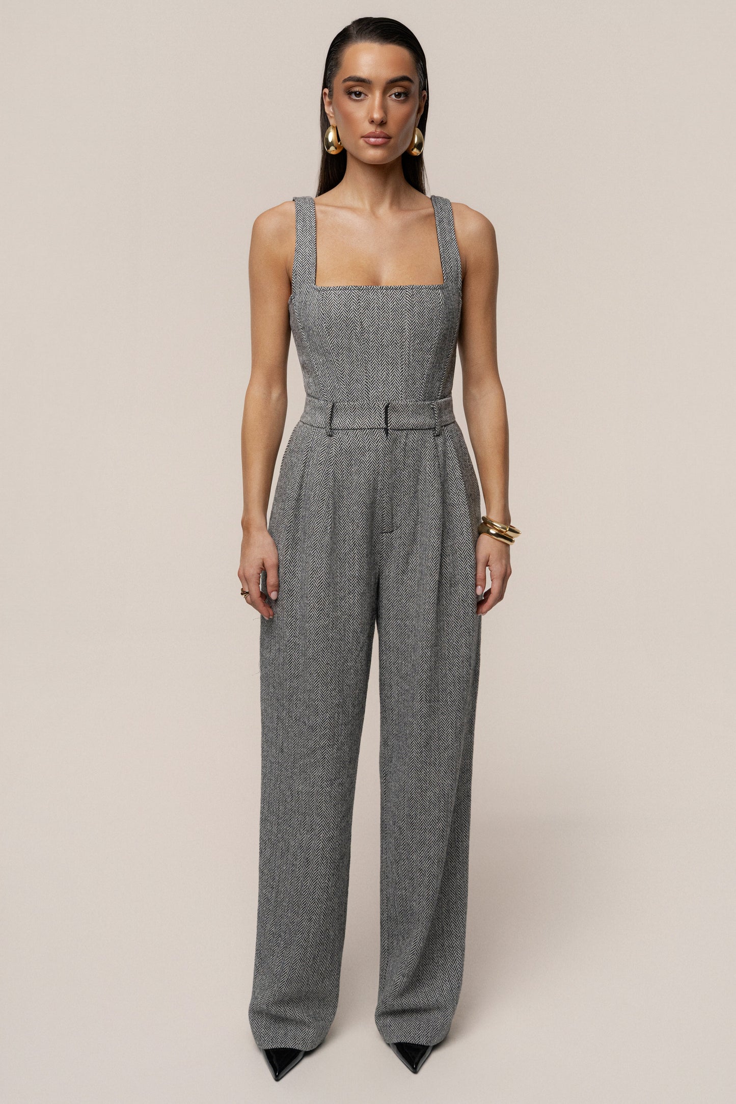 Classic Herringbone Trousers - ChicKloting