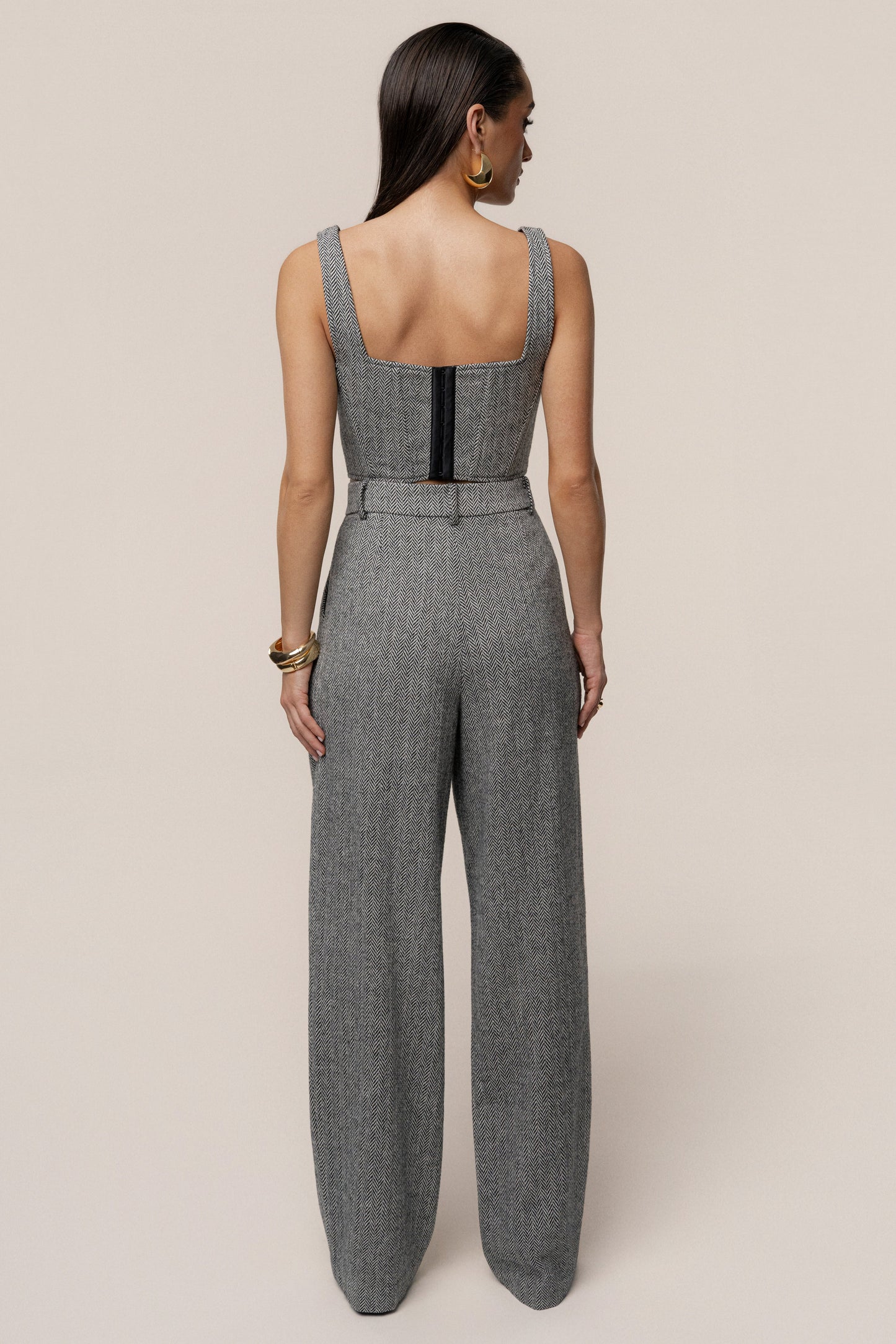 Classic Herringbone Trousers - ChicKloting