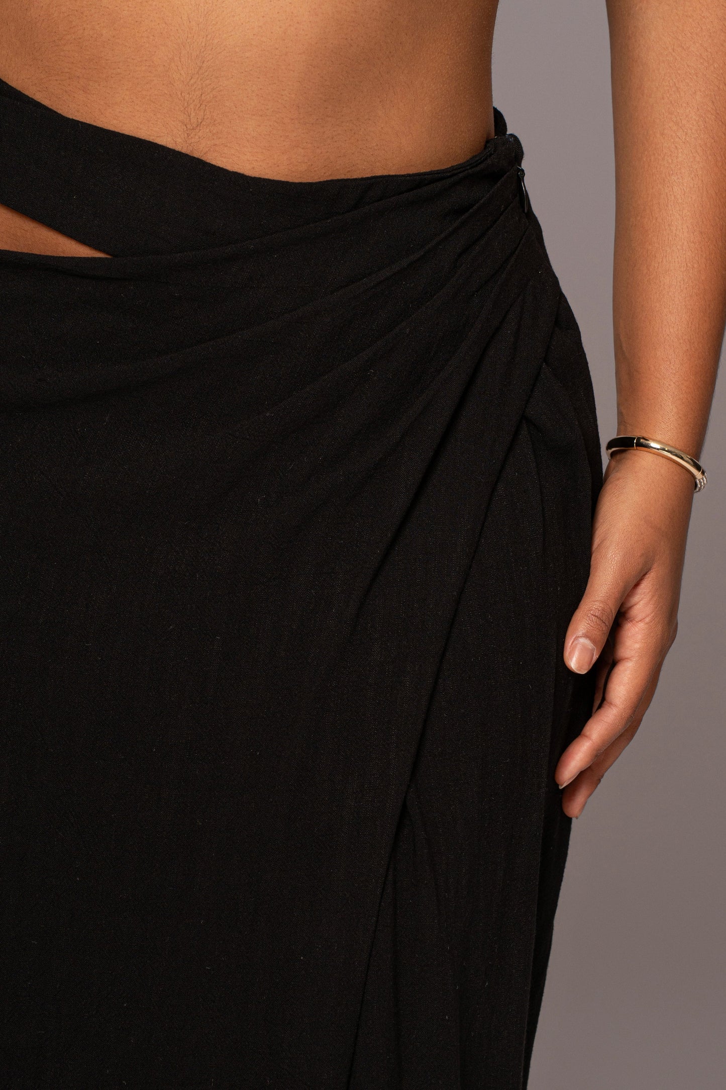 Black New Age Two Piece Skirt Set