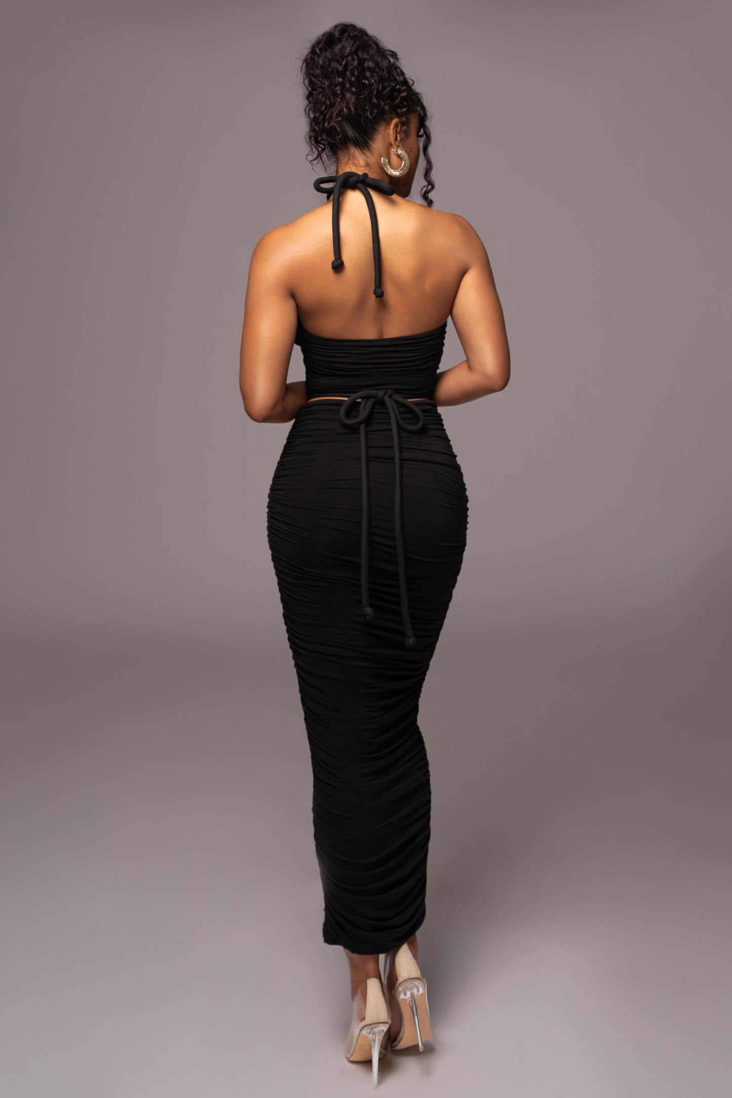 Black Go The Distance Skirt Set