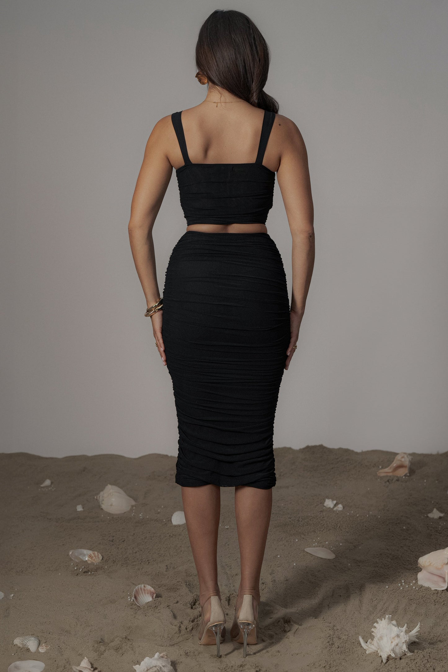 Black Extend Your Stay Skirt Set