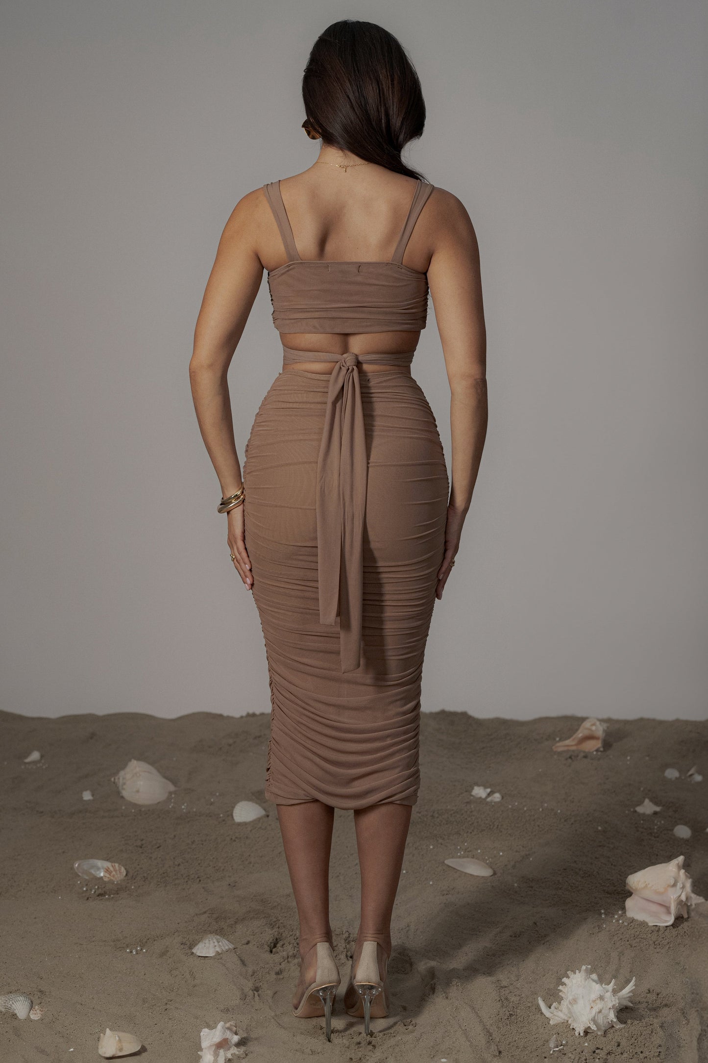 Pecan Extend Your Stay Skirt Set