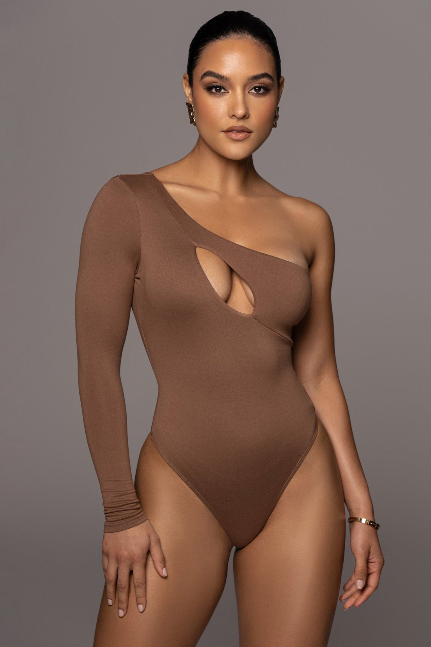 Pecan Darla Keyhole Bodysuit