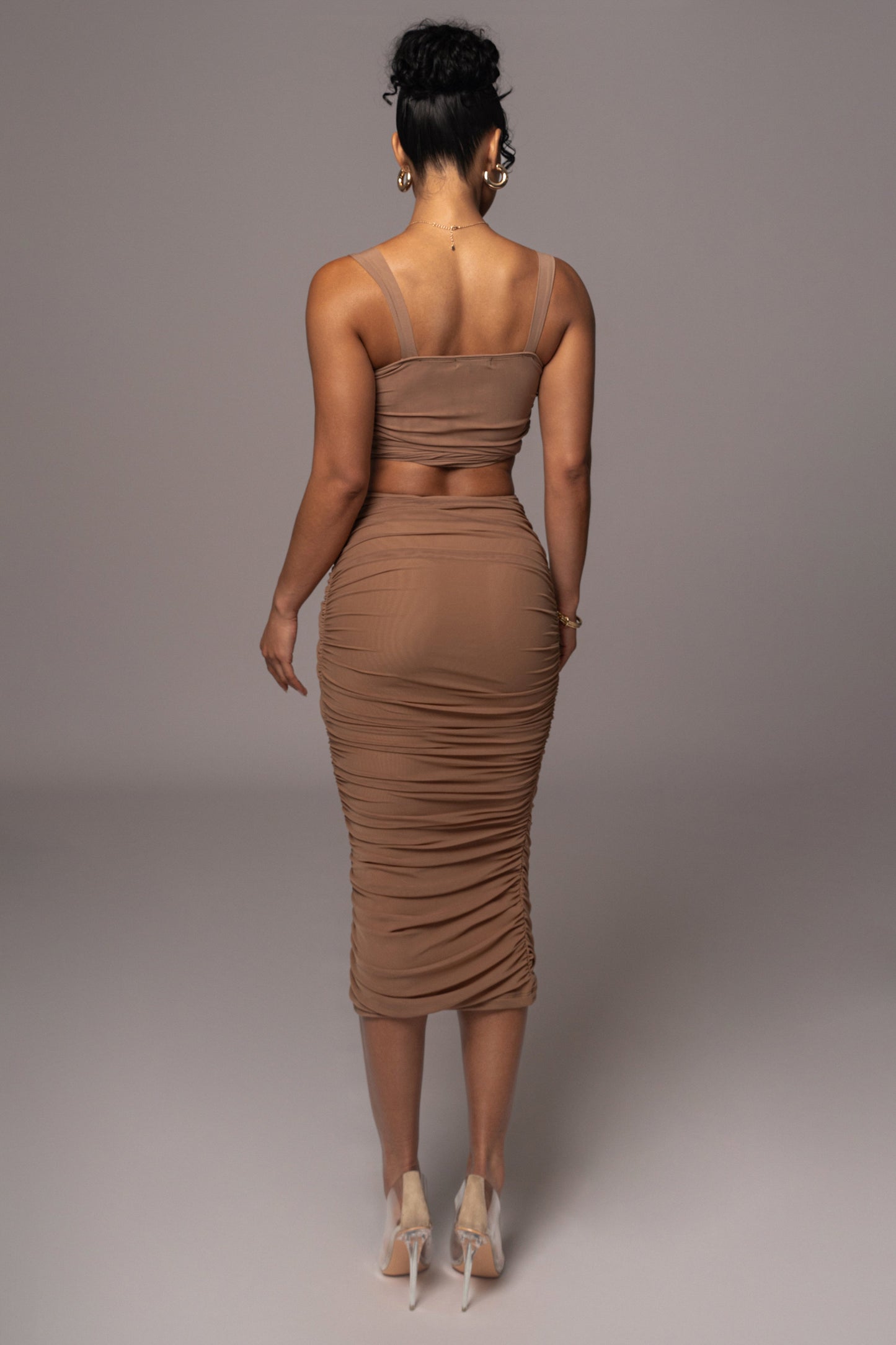 Pecan Extend Your Stay Skirt Set