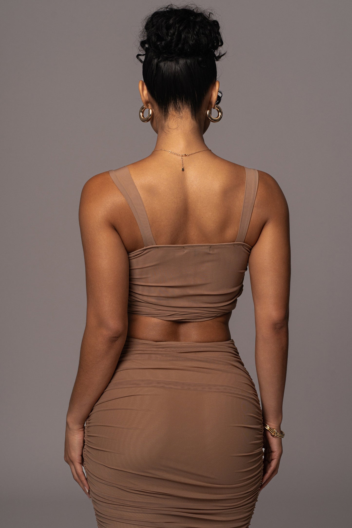 Pecan Extend Your Stay Skirt Set